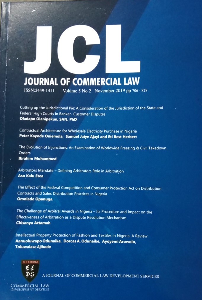 Journal of Commercial Law’ (JCL) is out